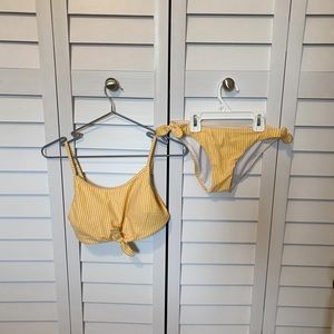Yellow Hollister bikini.